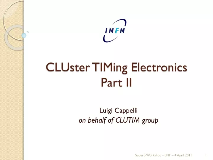 cluster timing electronics part ii