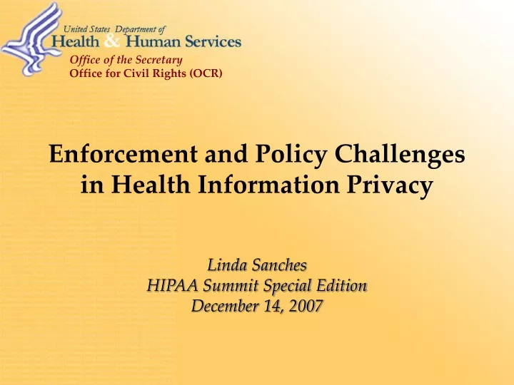 enforcement and policy challenges in health