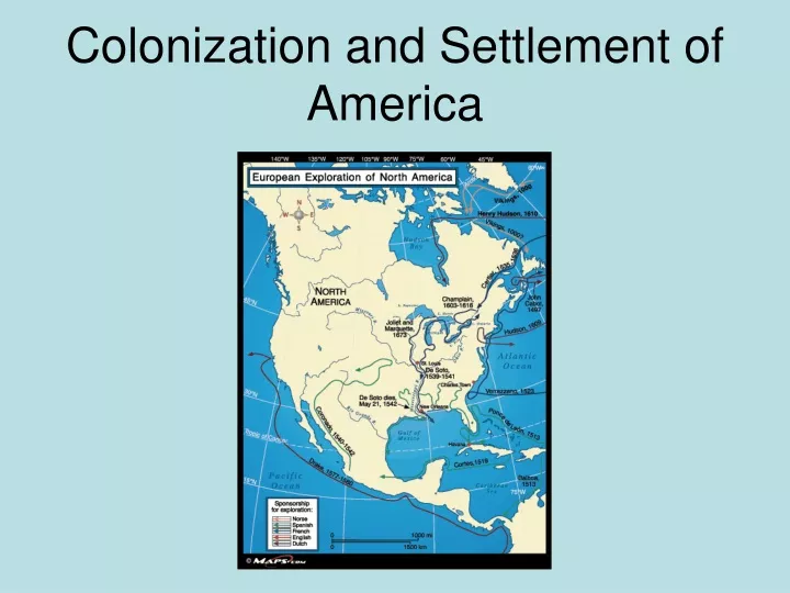 colonization and settlement of america