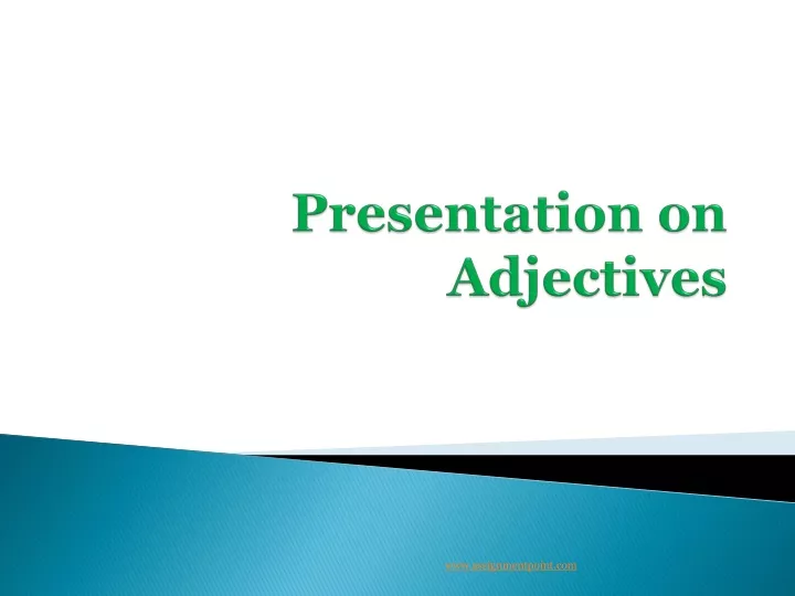 presentation on adjectives