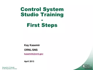 Control System Studio Training - First Steps