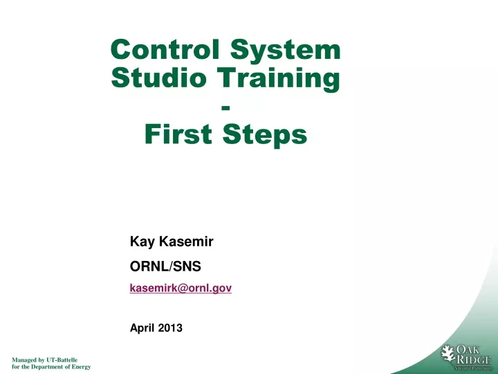 control system studio training first steps
