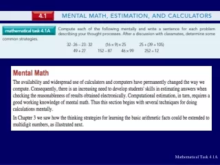 Mathematical Task 4.1A