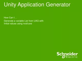 Unity Application Generator