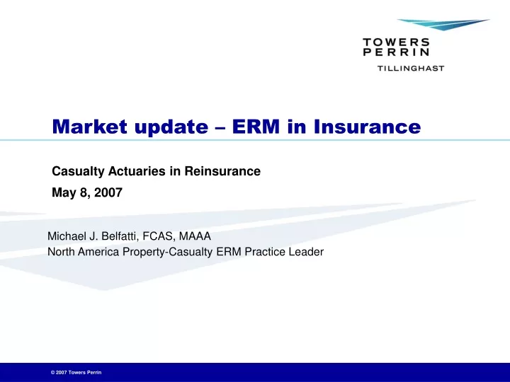 market update erm in insurance