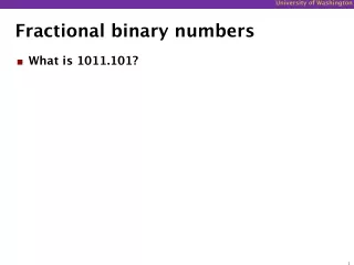Fractional binary numbers