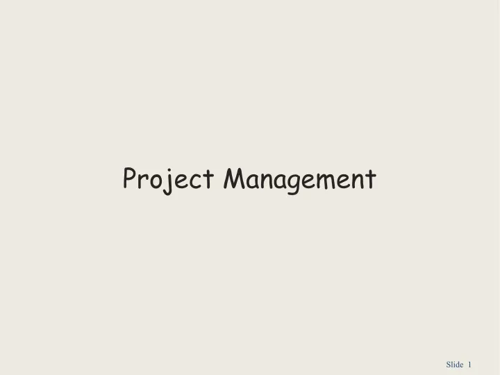 project management