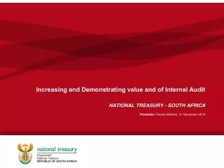 Increasing and Demonstrating value and of Internal Audit