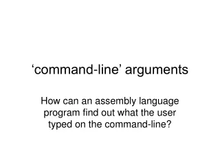 ‘command-line’ arguments
