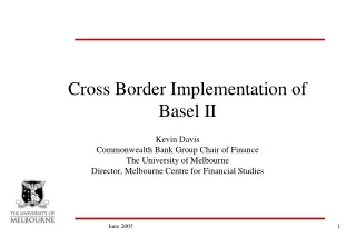 Cross Border Implementation of Basel II