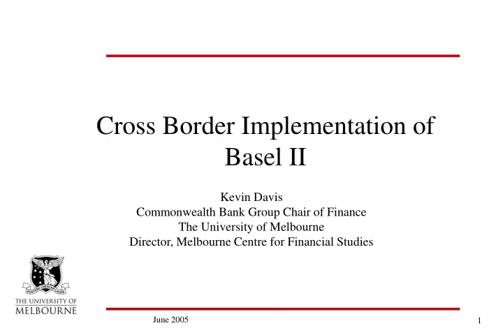 cross border implementation of basel ii