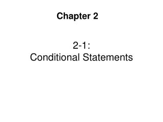 2-1: Conditional Statements