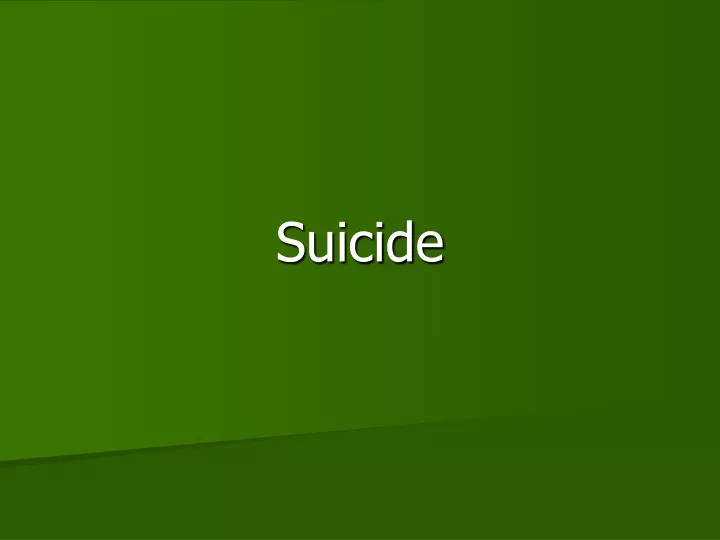 suicide