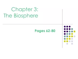 Chapter 3:  The Biosphere