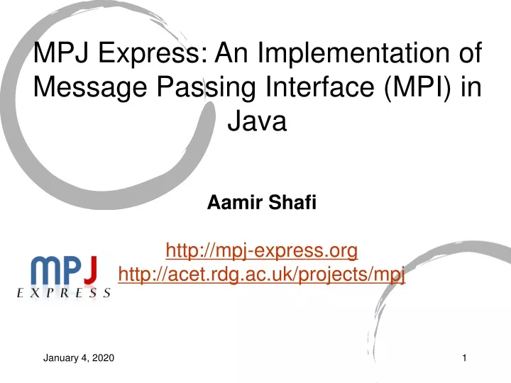 mpj express an implementation of message passing interface mpi in java