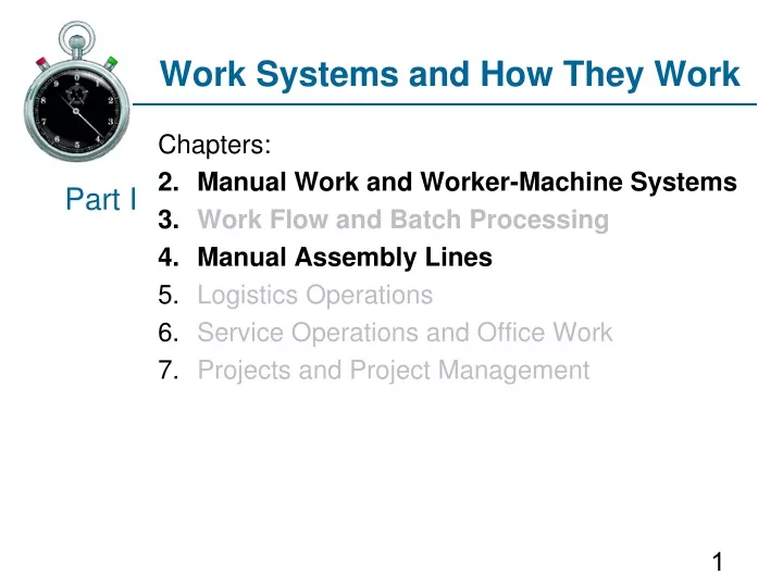 work systems and how they work