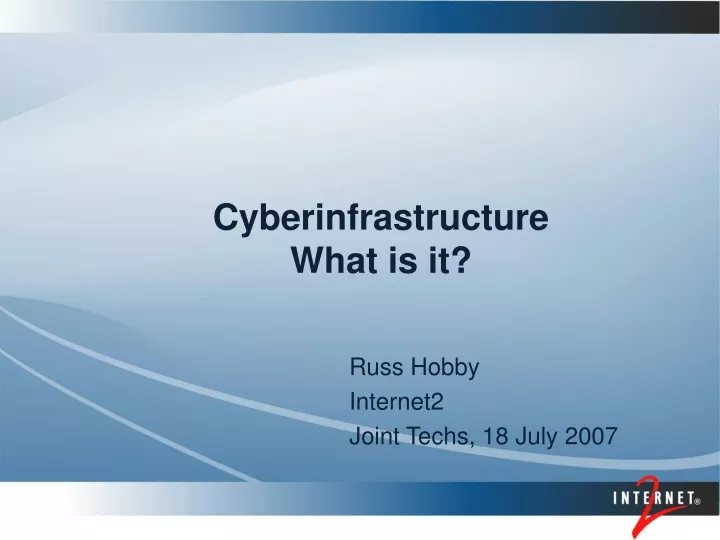 cyberinfrastructure what is it