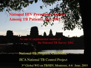 National TB Program, Cambodia,  JICA National TB Control Project