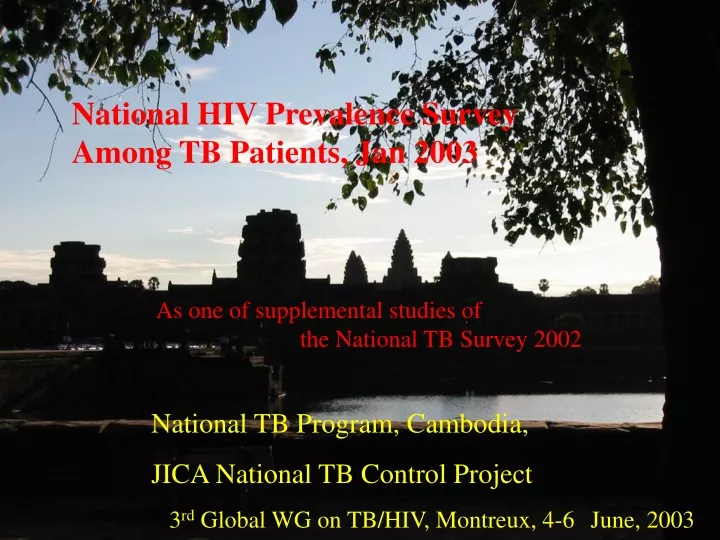 national hiv prevalence survey among tb patients