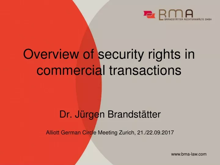 overview of security rights in commercial transactions
