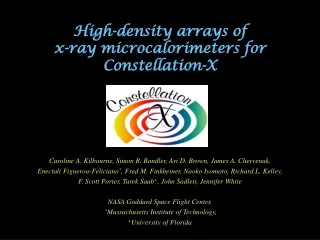 High-density arrays of  x-ray microcalorimeters for Constellation-X