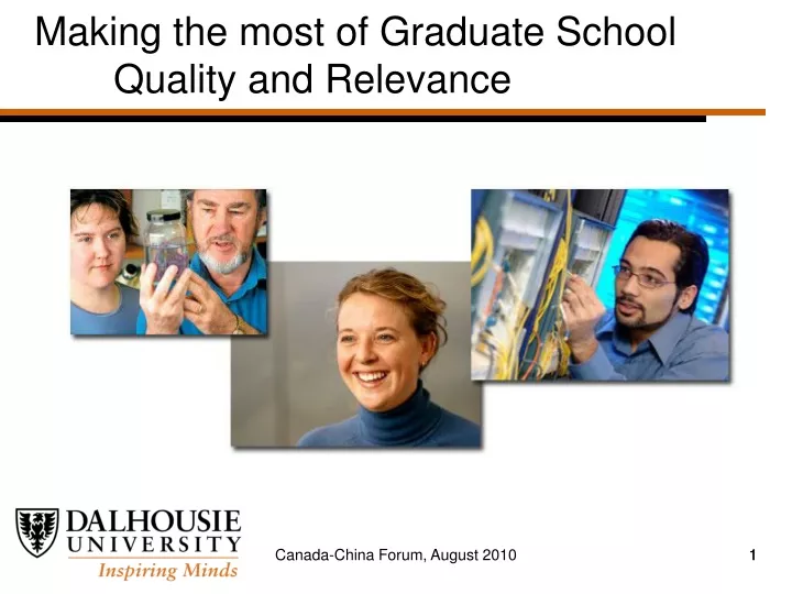 making the most of graduate school quality and relevance