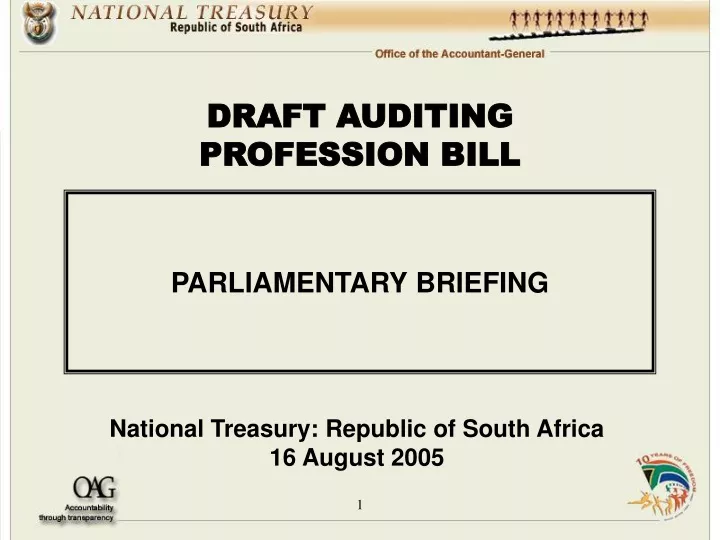 draft auditing profession bill