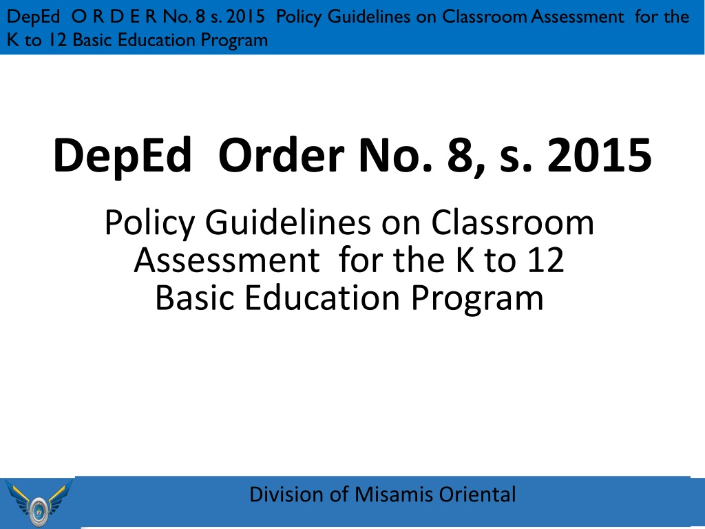 Ppt deped order no 8 s 2015 powerpoint presentation free download