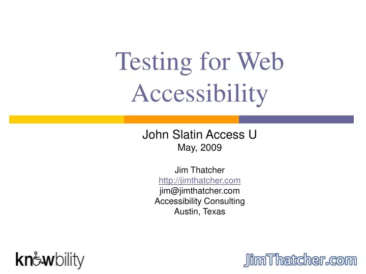 testing for web accessibility