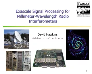 Exascale Signal Processing for Millimeter-Wavelength Radio Interferometers