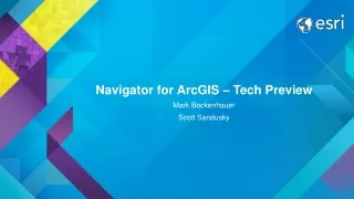 Navigator for ArcGIS – Tech Preview