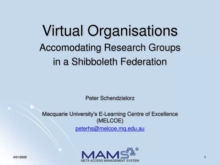 virtual organisations