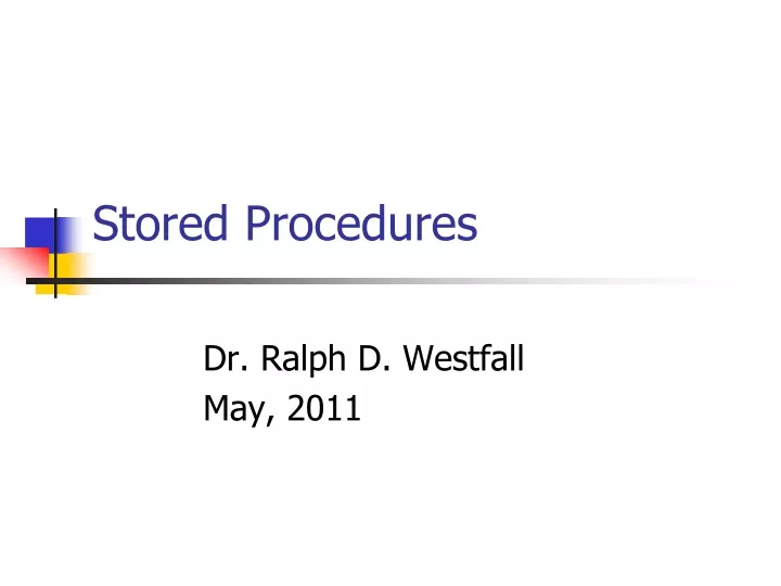 stored procedures