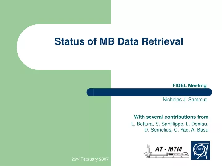 status of mb data retrieval