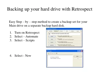 Backing up your hard drive with Retrospect