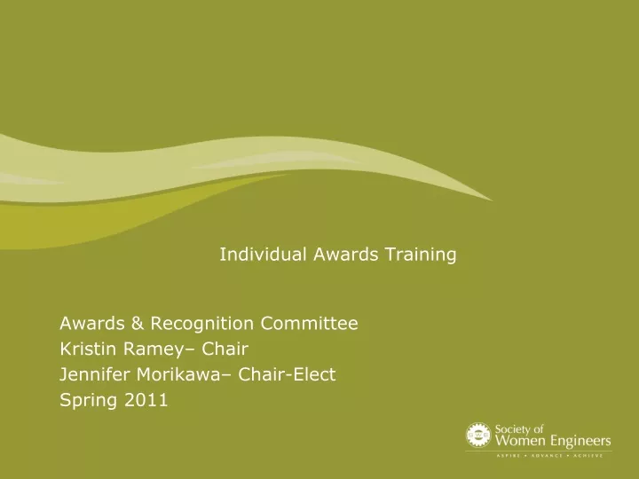 individual awards training