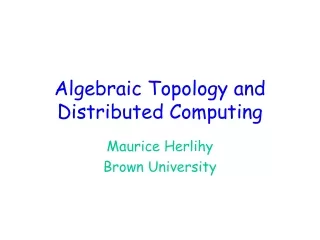 Algebraic Topology and Distributed Computing