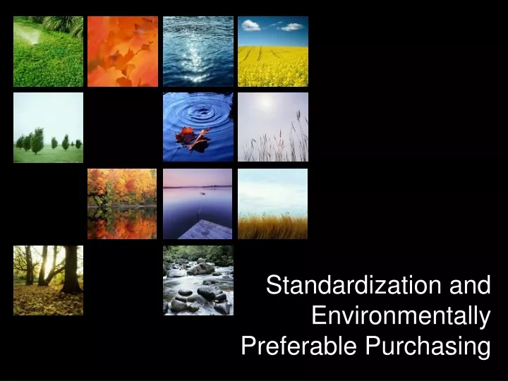 standardization and environmentally preferable