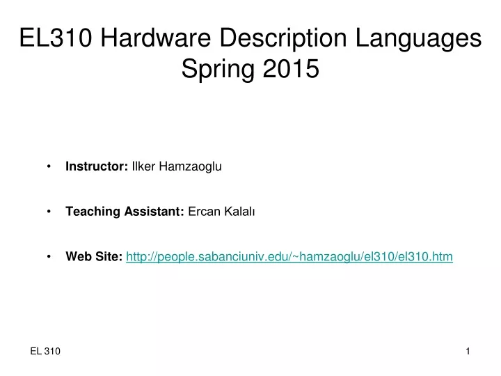 el310 hardware description languages spring 20 15