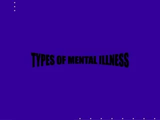 TYPES OF MENTAL ILLNESS