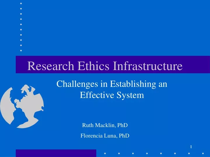 research ethics infrastructure