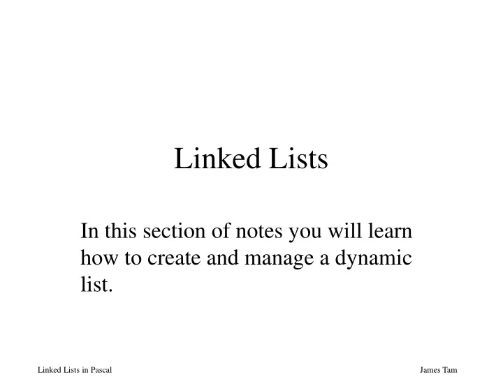 linked lists