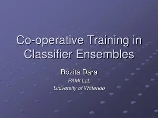 Co-operative Training in  Classifier Ensembles