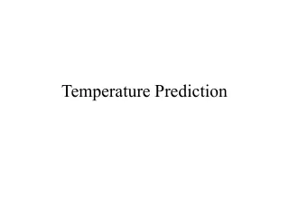 Temperature Prediction