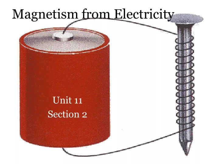 magnetism from electricity