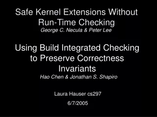 Safe Kernel Extensions Without Run-Time Checking