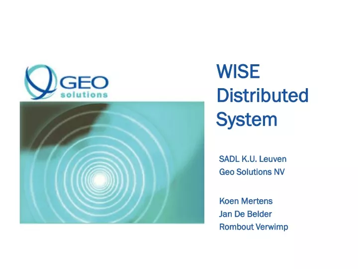 wise distributed system