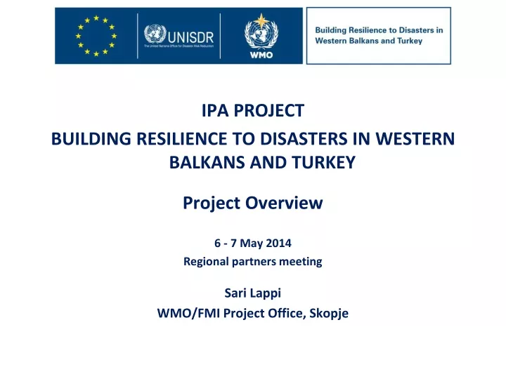 ipa project building resilience to disasters
