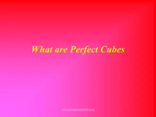 What are Perfect Cubes