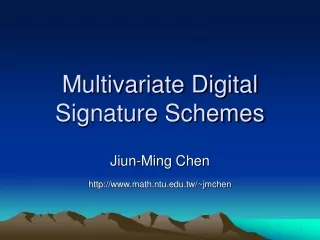 Multivariate Digital Signature Schemes
